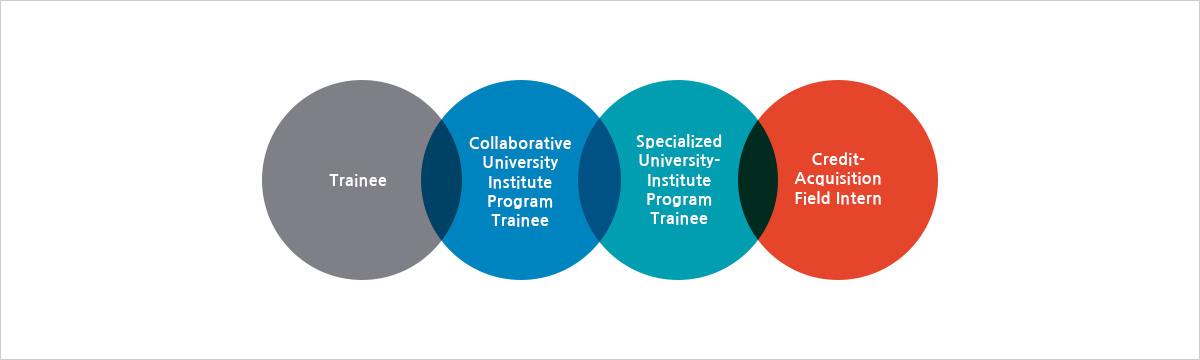 Trainee, Collaborative University-Institute Program Trainee Specialized University-Institute Program Trainee, Credit-Acquisition Field Intern